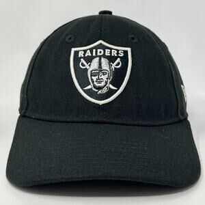 Las Vegas Raiders Hat Cap NFL Football New Era 9Forty 6 Panel Strapback Black